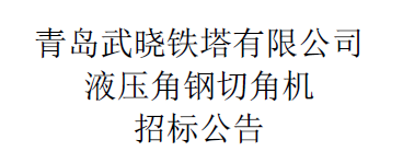 液压角钢切角机招标公告