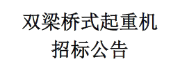 双梁桥式起重机招标公告