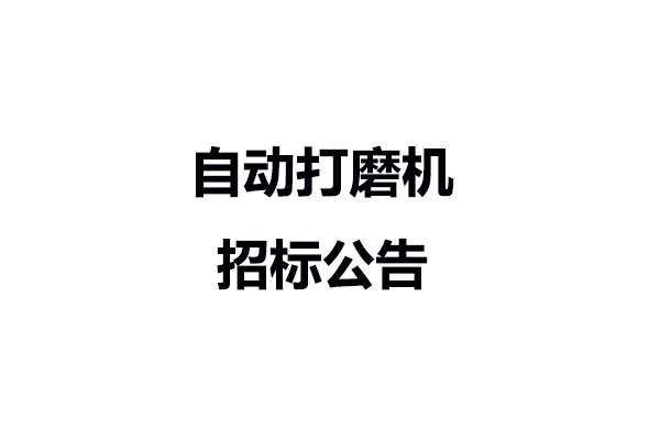 自动打磨机招标公告
