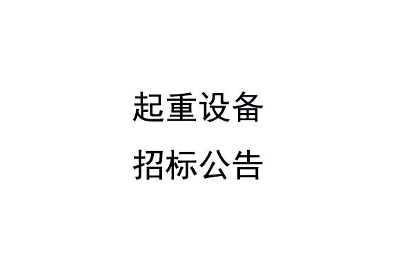 起重设备招标公告