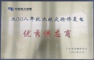 中国南方电网优秀供应商